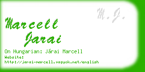 marcell jarai business card