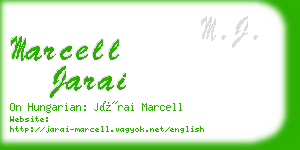 marcell jarai business card